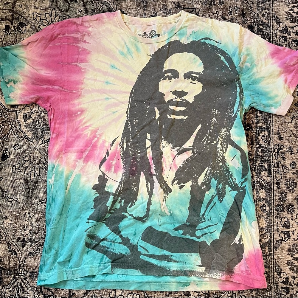 Bob Marley Tie-Dye Graphic T-Shirt